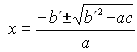 Fórmula mitad de la ecuación de segundo grado