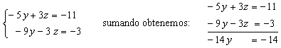 Ya se había reducido la x y ahora se reduce la y