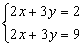 Sistema de 2 ecuaciones lineales con dos incógnitas incompatible
